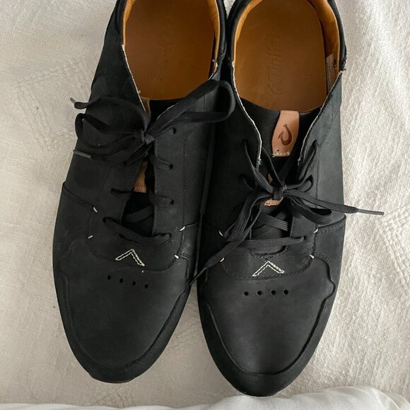 Men's Olukai Huaka'I Li Black Nubuck Leather Shoes, Size 12 - Picture 7 of 14